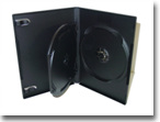 Double DVD Box/ Black/ w/ Flip Tray